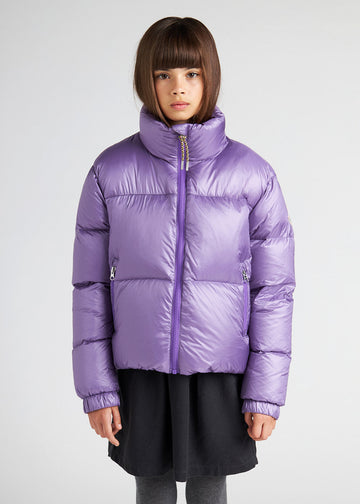 Doudoune brillante pour fille Pyrenex Goldin Purple Heart