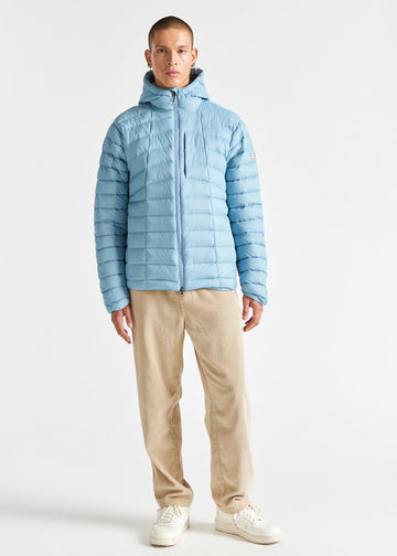 Doudoune légère à capuche homme Pyrenex Zenith Dusty blue