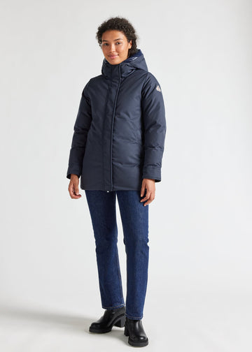 Parka chaude femme Pyrenex Charlotte en duvet naturel Amiral
